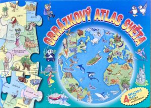 Obrázkový atlas světa s puzzle skládačkami