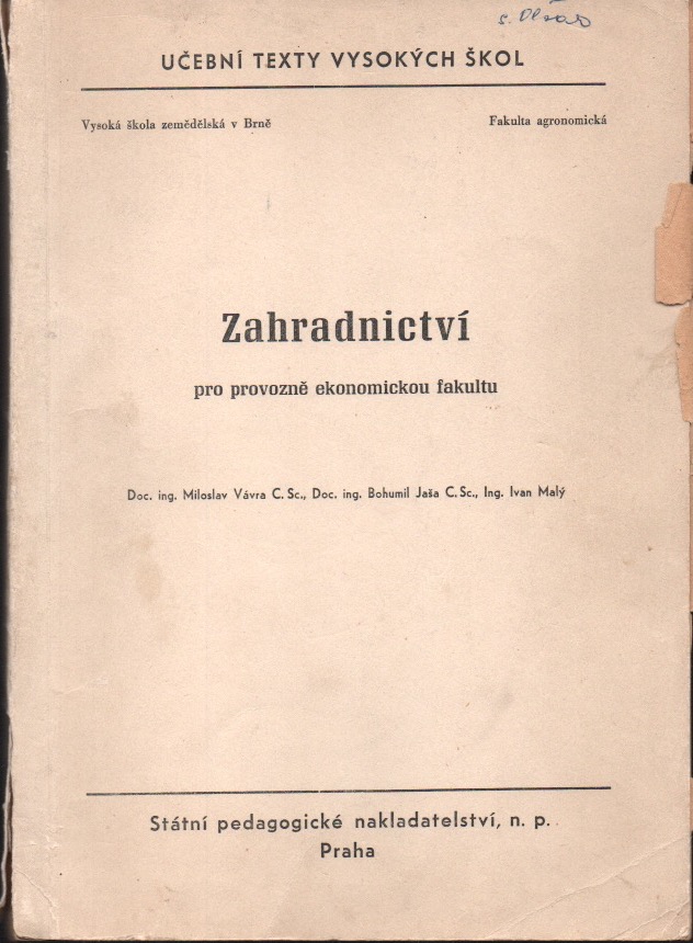 Zahradnictví pro provozně ekonomickou fakultu